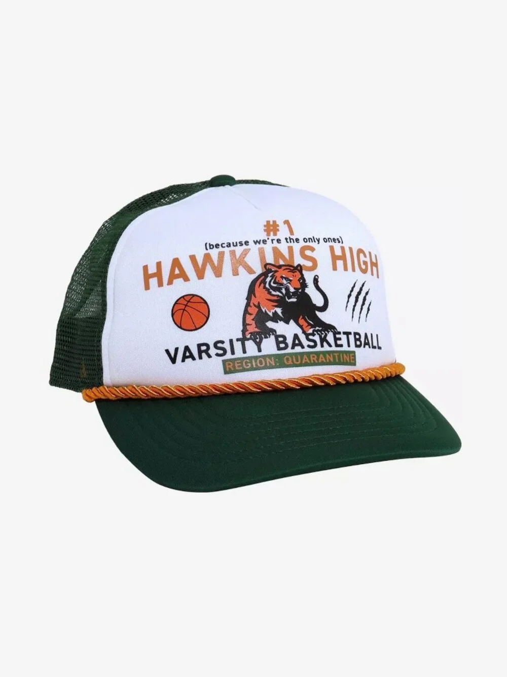 NWT Stranger Things Hawkins High Basketball Trucker Hat Hot Topic